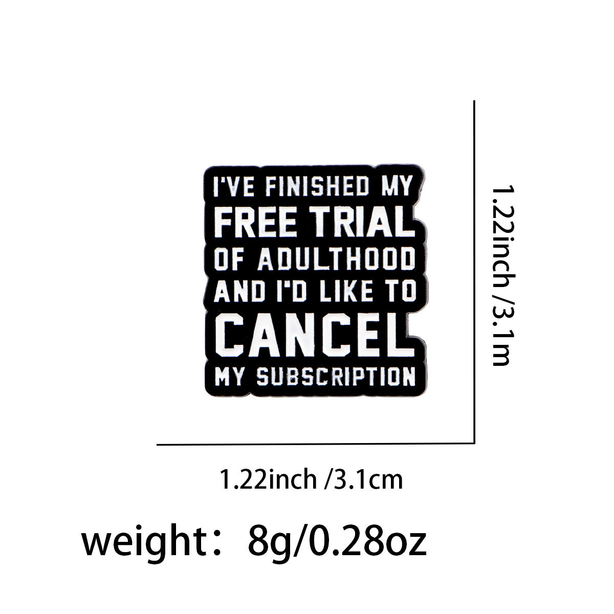 Wholesale Cartoon quote brooches