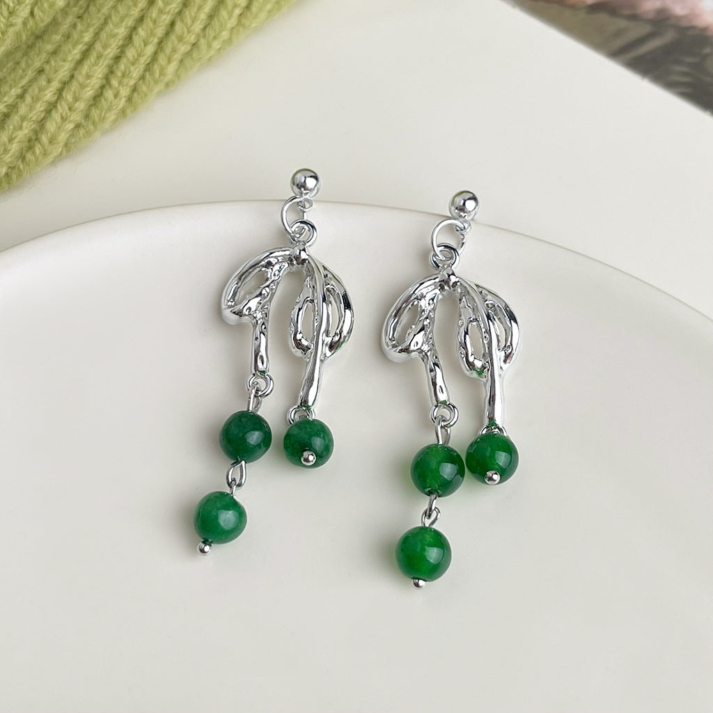 Wholesale  oil drop flower earrings