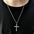 Wholesale hip hop punk twist cross necklace