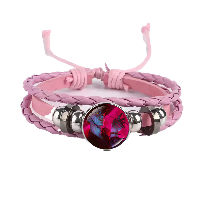 Wholesale Demon Hunter Bracelet Time Gem Bracelet Men and Women All-match Braided Black Bracelet kpop