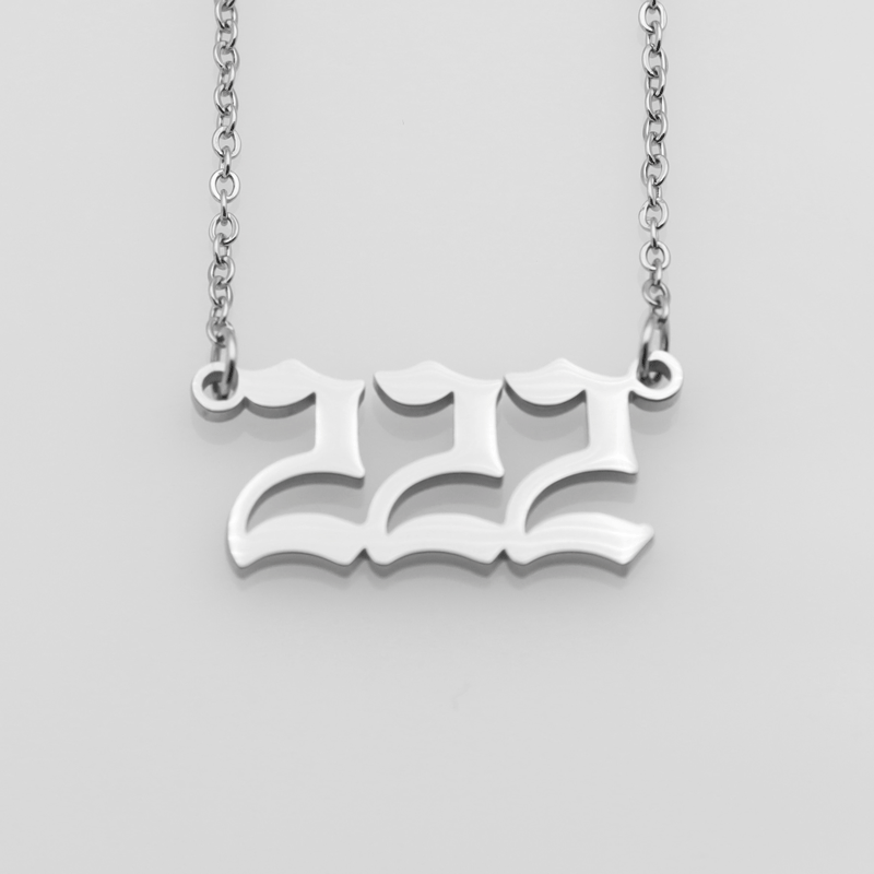 Wholesale Stainless Steel Angel Number Pendant Necklaces ACC-NE-XuanKa001