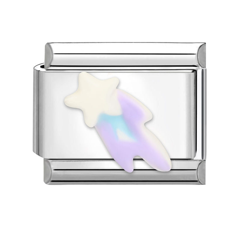 Wholesale  Italian modular bracelet 9mm DIY splicing detachable stainless steel letter flower combinable bracelet