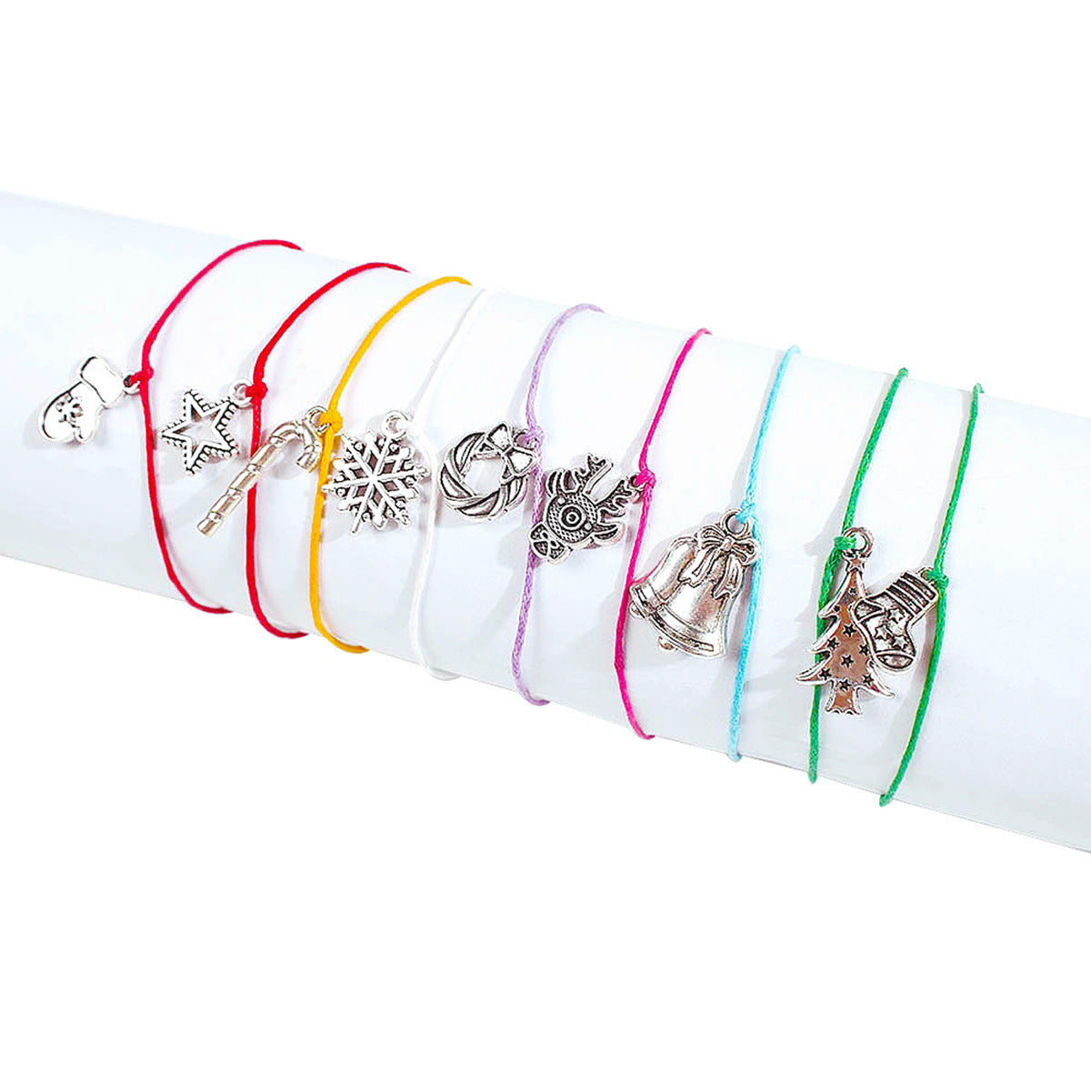 Wholesale Christmas Bell Garland Snowflake Bracelet Set  Crutch Socks Bracelet