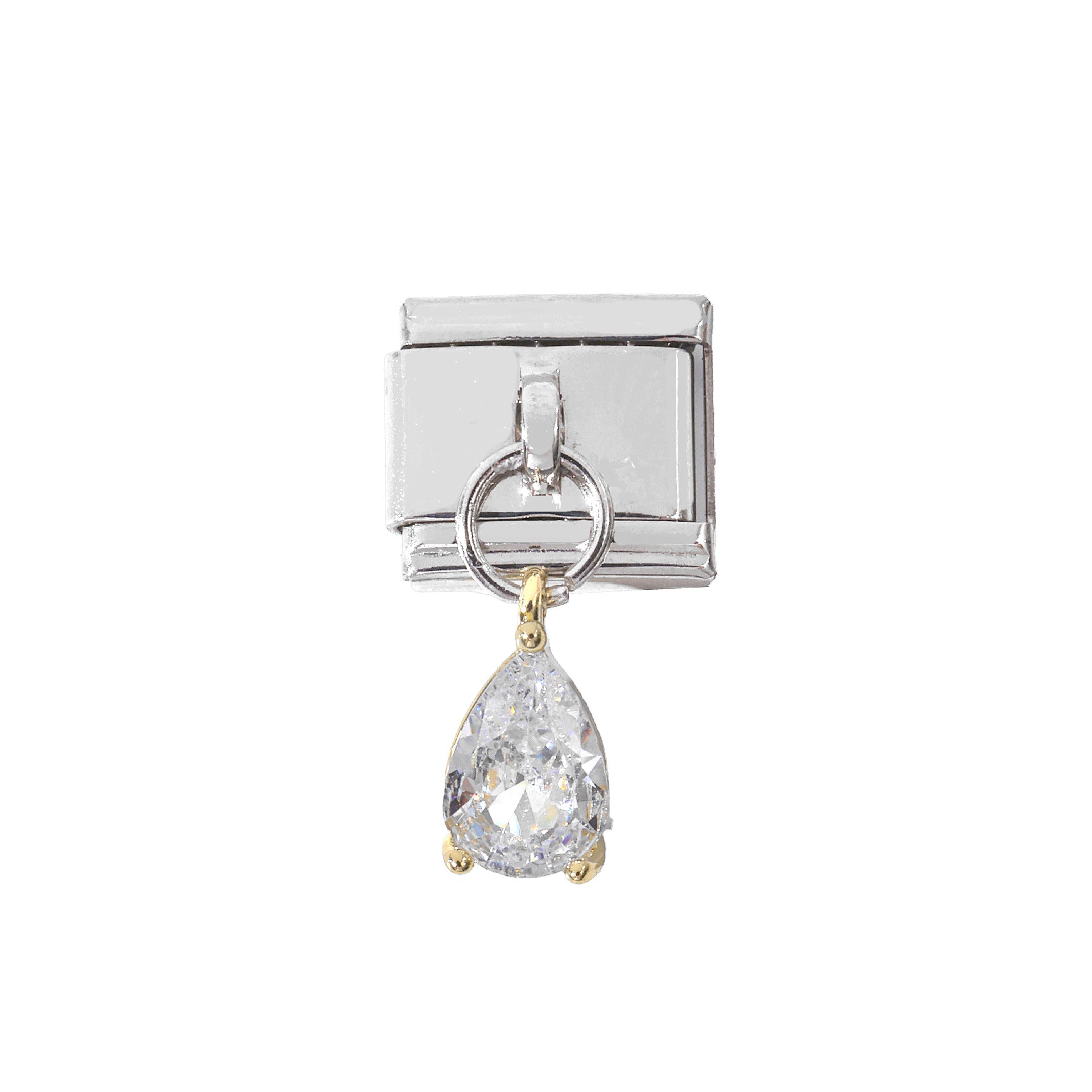 Wholesale 10pcs Italian Charm Bracelet 9mm DIY Splicing Removable Shell Pearl Water Drop Stainless Steel Composable Bracelet