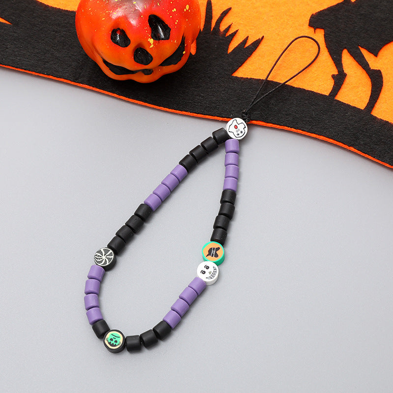 Wholesale  Halloween  Pumpkin skull lanyard keychain