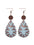 Wholesale  Irregular Graphic Cactus Pattern Leather Earrings