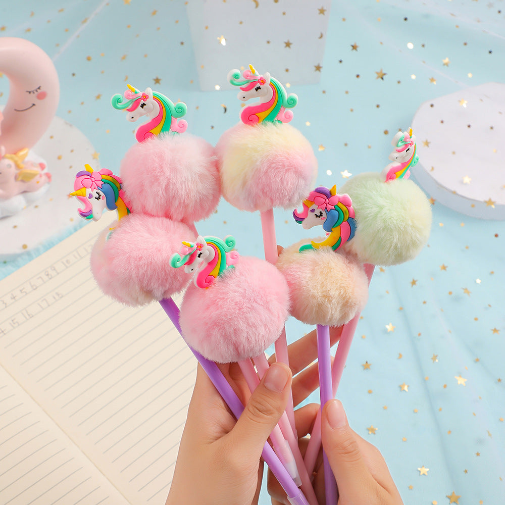 Wholesale Creative cartoon fur ball ball pen