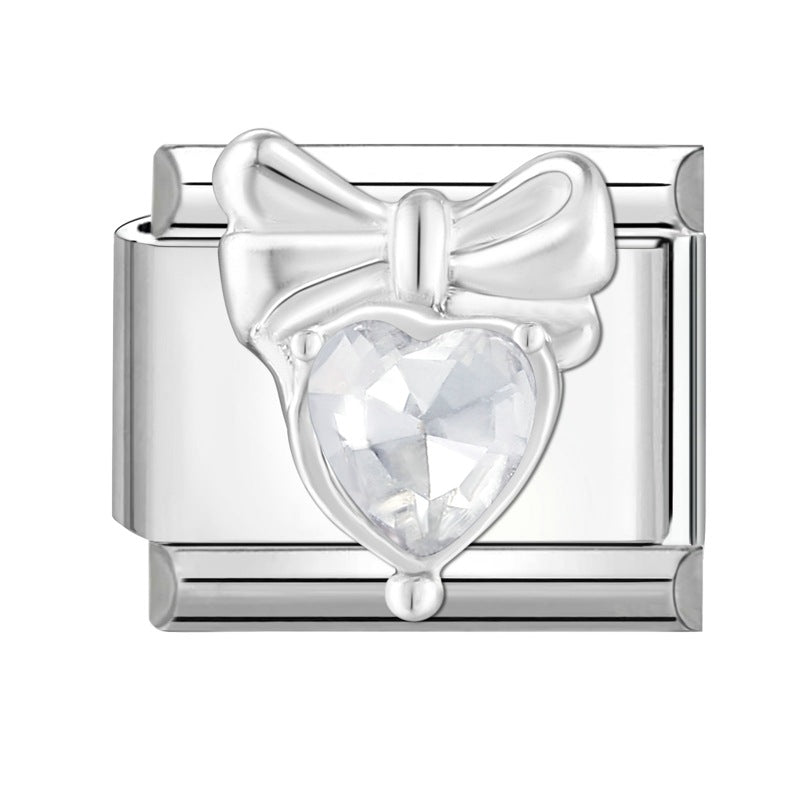 Wholesale Italian Charm Bracelet 9mm DIY Splicing Removable Butterfly Love Stainless Steel Composable Bracelet