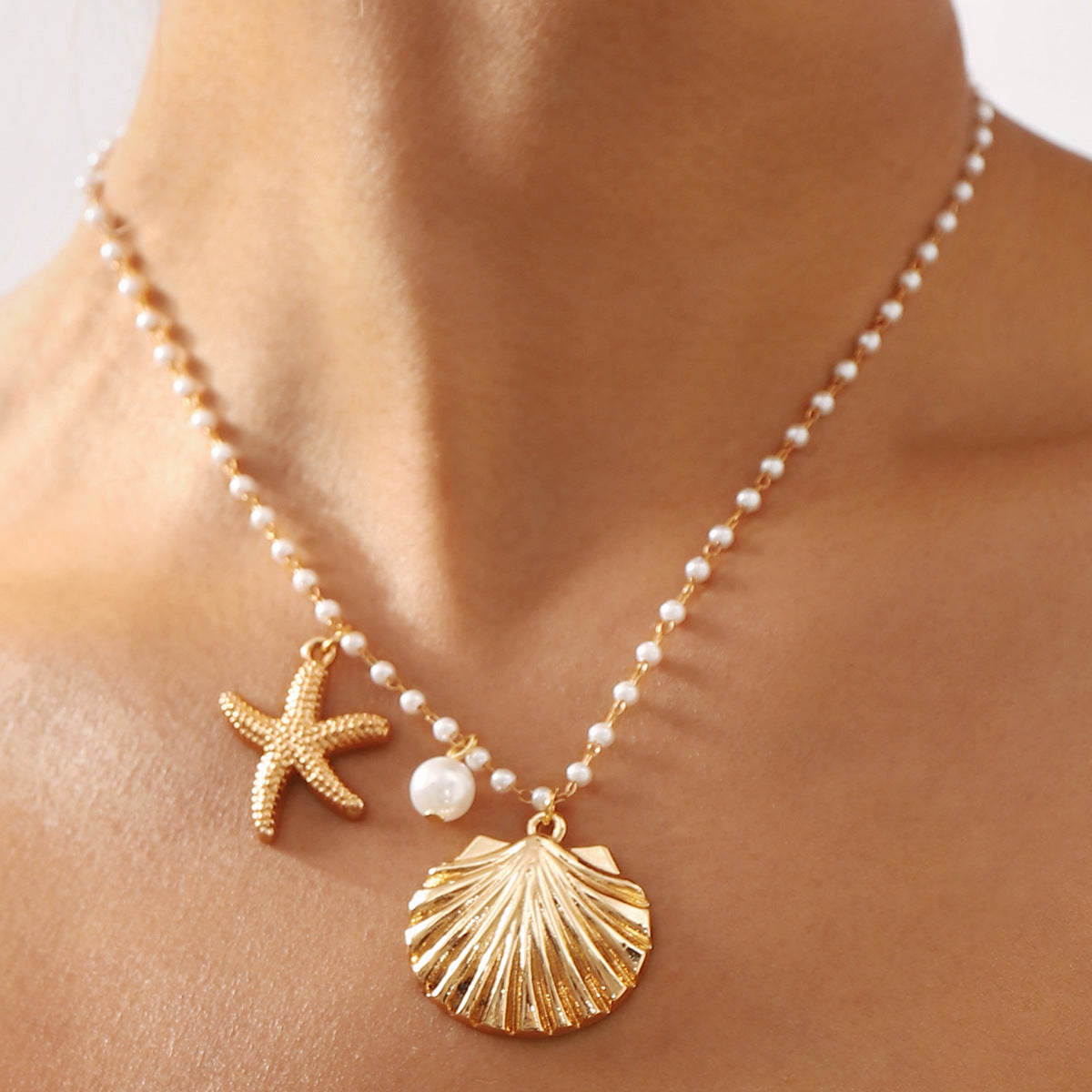 Wholesale  Marine Series Pearl Necklace