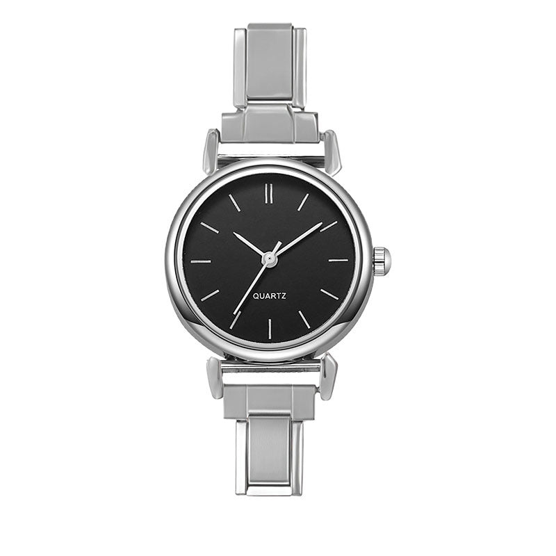 Wholesale Stainless Steel Modular Round Quartz Watch Fashion Accessory DIY Gift for Women