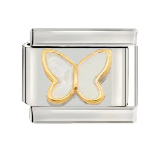 Wholesale Italian Charm Starter Bracelets DIY square Single Section Creative Stainless Steel Composable Bracelet