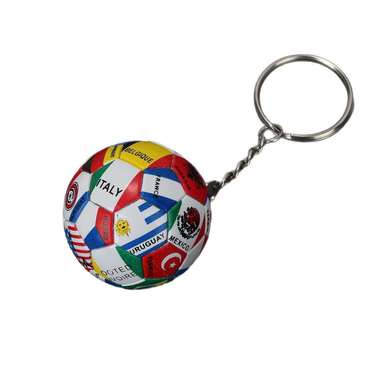 Wholesale World Cup Soccer Commemorative Keychain with Flag Pattern,  Trendy Car Key Accessory Gift