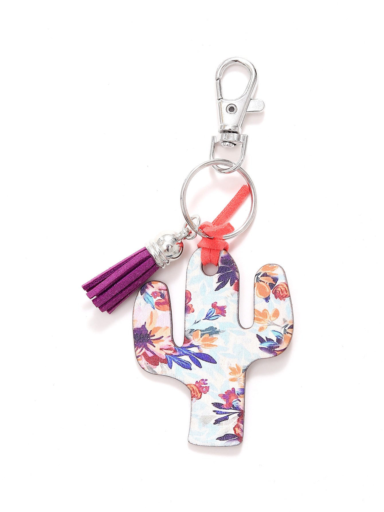 Wholesale Wooden Cactus Keychain Leopard Flower Rainbow Sunflower Keychains