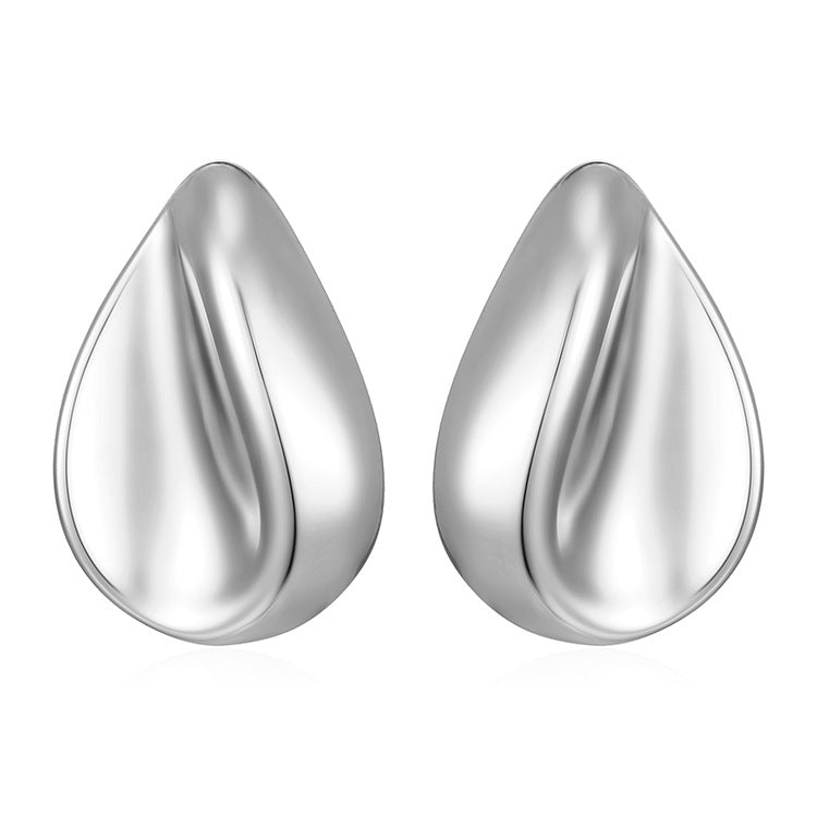 Wholesale Square Stripe Stainless Steel Light Luxury 18K Earrings ACC-ES-MuShan026