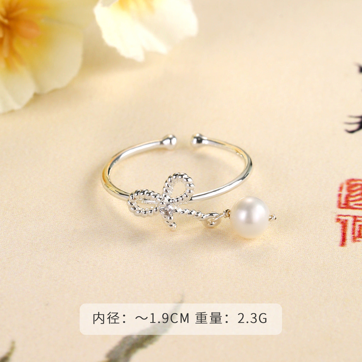 Wholesale Adjustable Opening Ring  Freshwater Pearl Ring