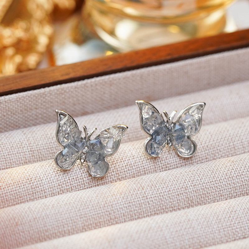 Wholesale S925 Silver Needle Butterfly Earrings ACC-ES-XiaoCheng001
