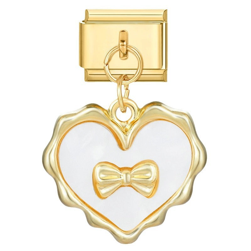 Wholesale Italian Charm Bracelet 9mm DIY Splicing Removable Stainless Steel Gold Base Pendant Composable Bracelet