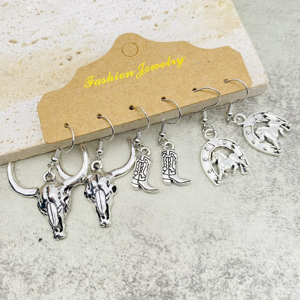 Wholesale Western Cowboy Series Earring Set
