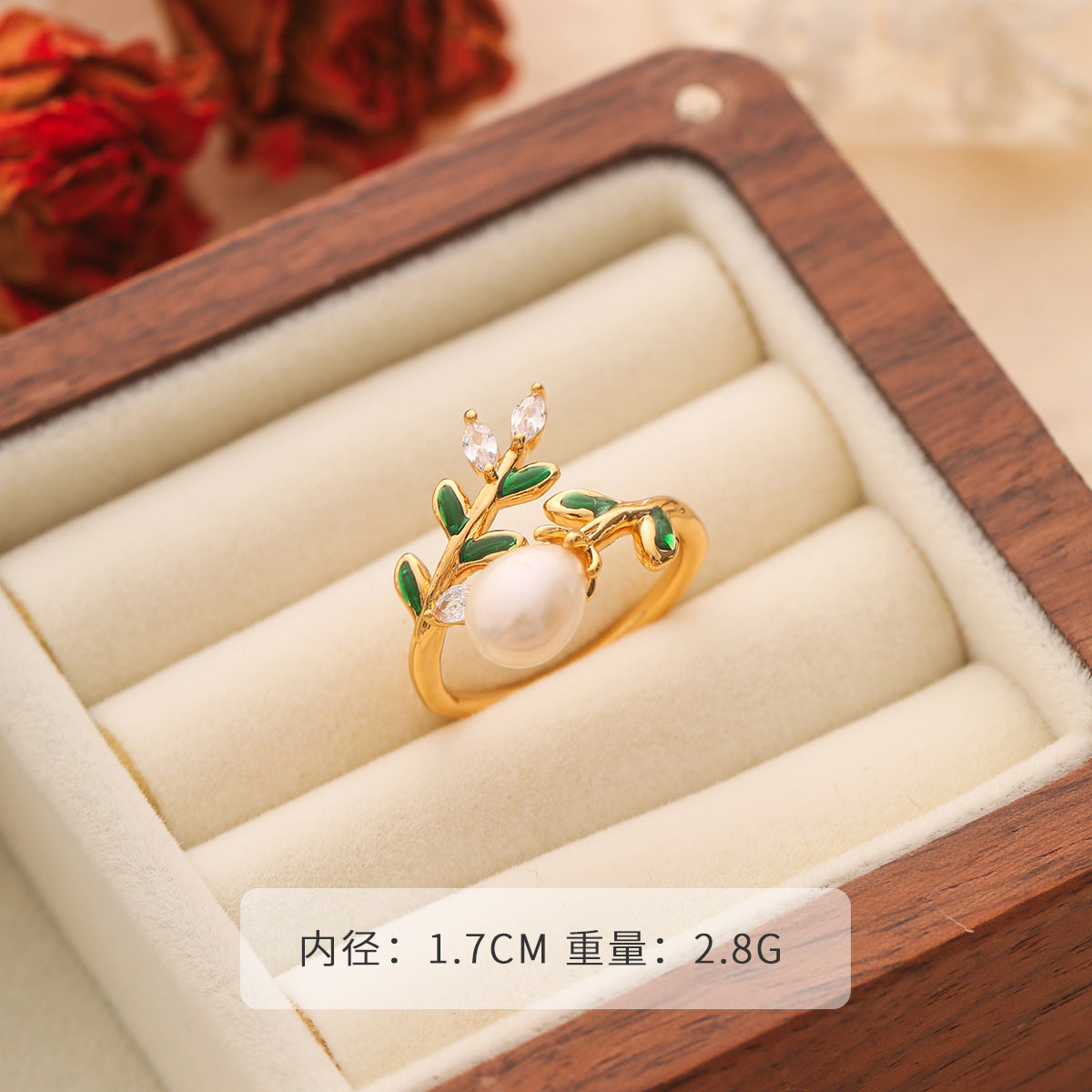 Wholesale  Natural Pearl Ring  Adjustable Ring