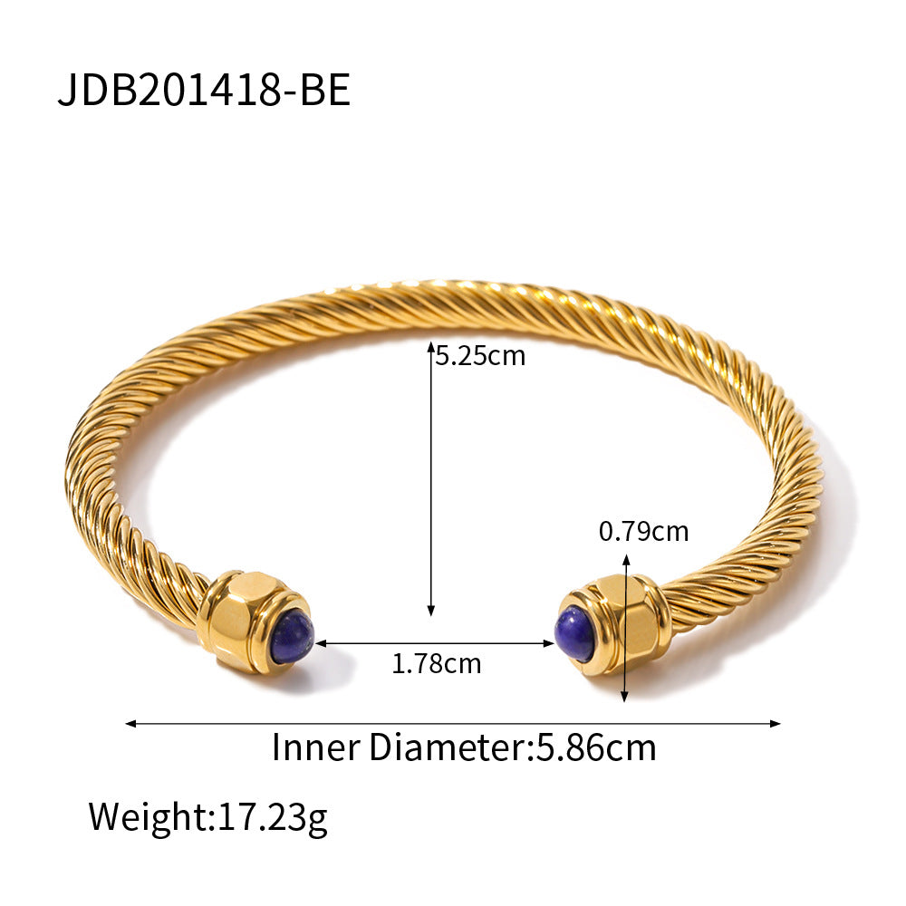 Wholesale C Shape Stainless Steel Bracelets ACC-BT-JD005