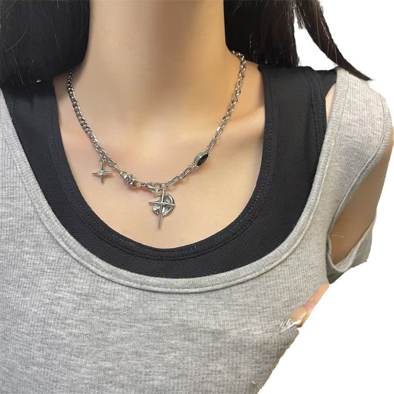 Wholesale Black Gemstone Star Necklace