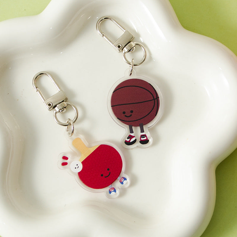 Wholesale Cartoon Sports Earphone Bag Keychain