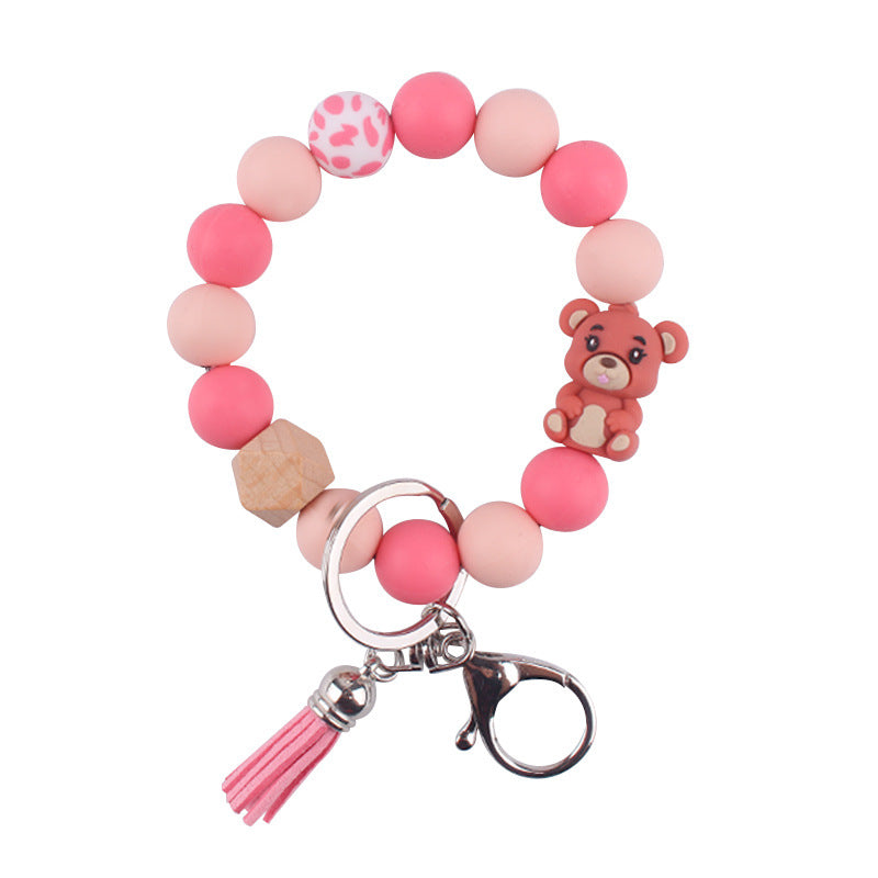 Wholesale Cartoon Three-dimensional Bear Silicone Keychain