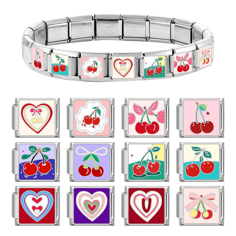 Bracelet de charme italien en gros 9 mm DIY Splicing Bracelet composable créatif en acier inoxydable créatif