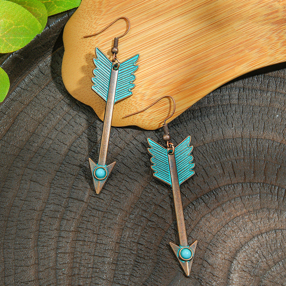 Wholesale Ethnic Geometric Retro Earrings Fashion Jewelry Accessory Boutique Gift