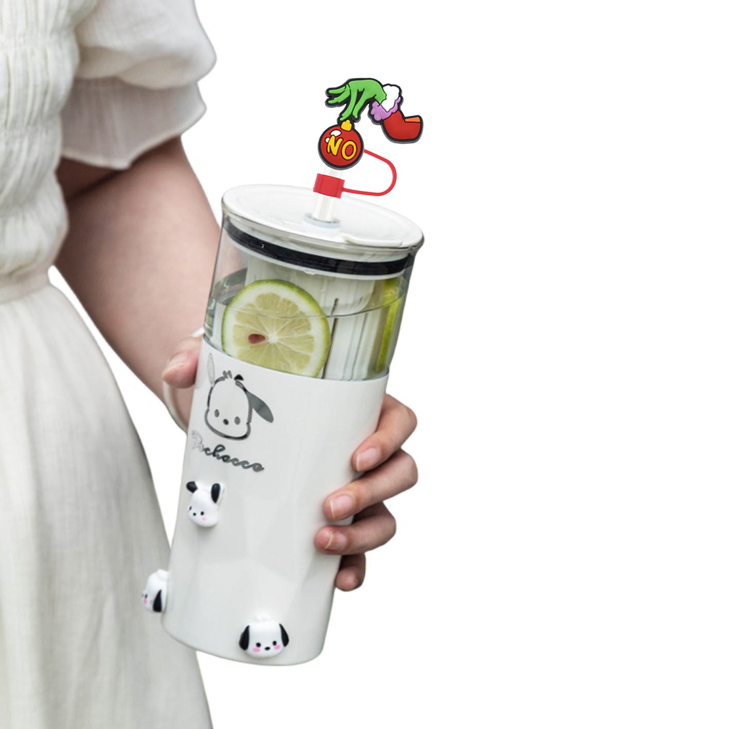 Wholesale 10pcs Christmas Series 10mm Straw Cover Straw Tube Cap