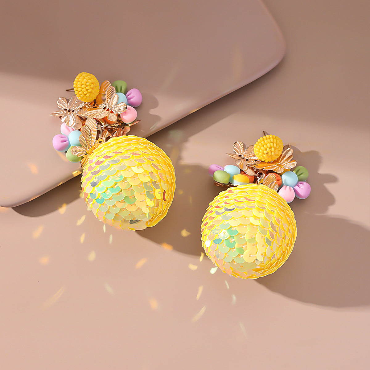Wholesale Exaggerated Round Flower Earrings ACC-ES-GuTe001