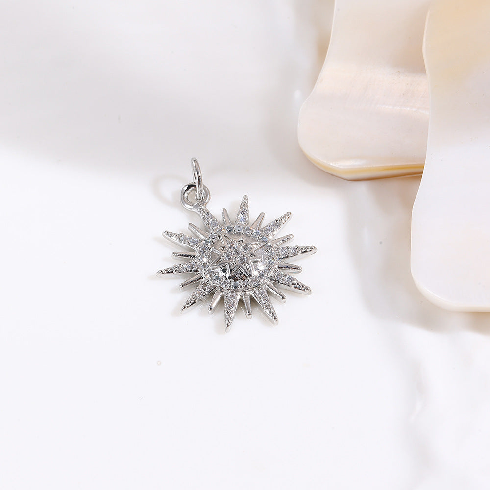 Wholesale Plated 18K Round Five-Pointed Star Necklace