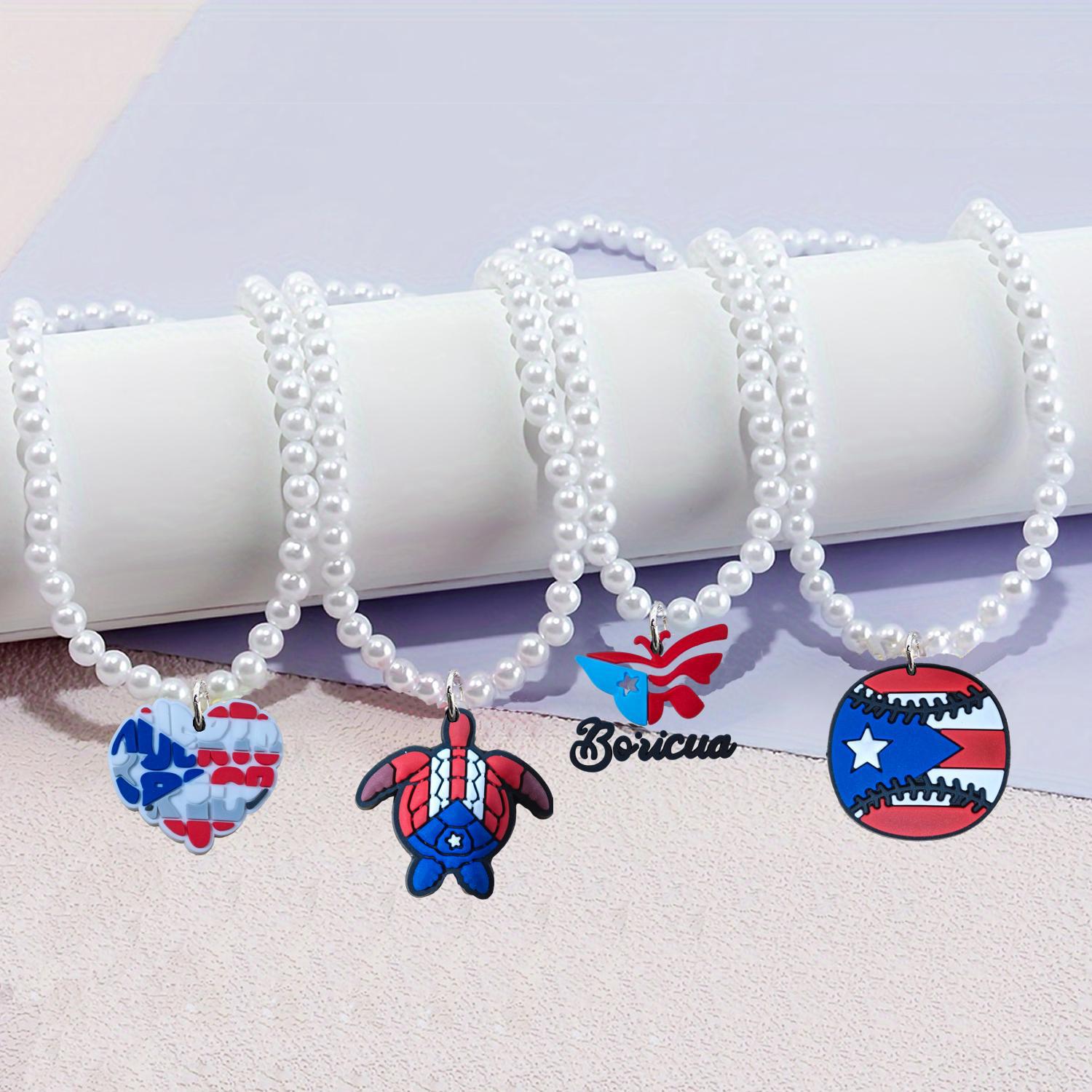 Wholesale American Independence Day Series Pearl Necklace
