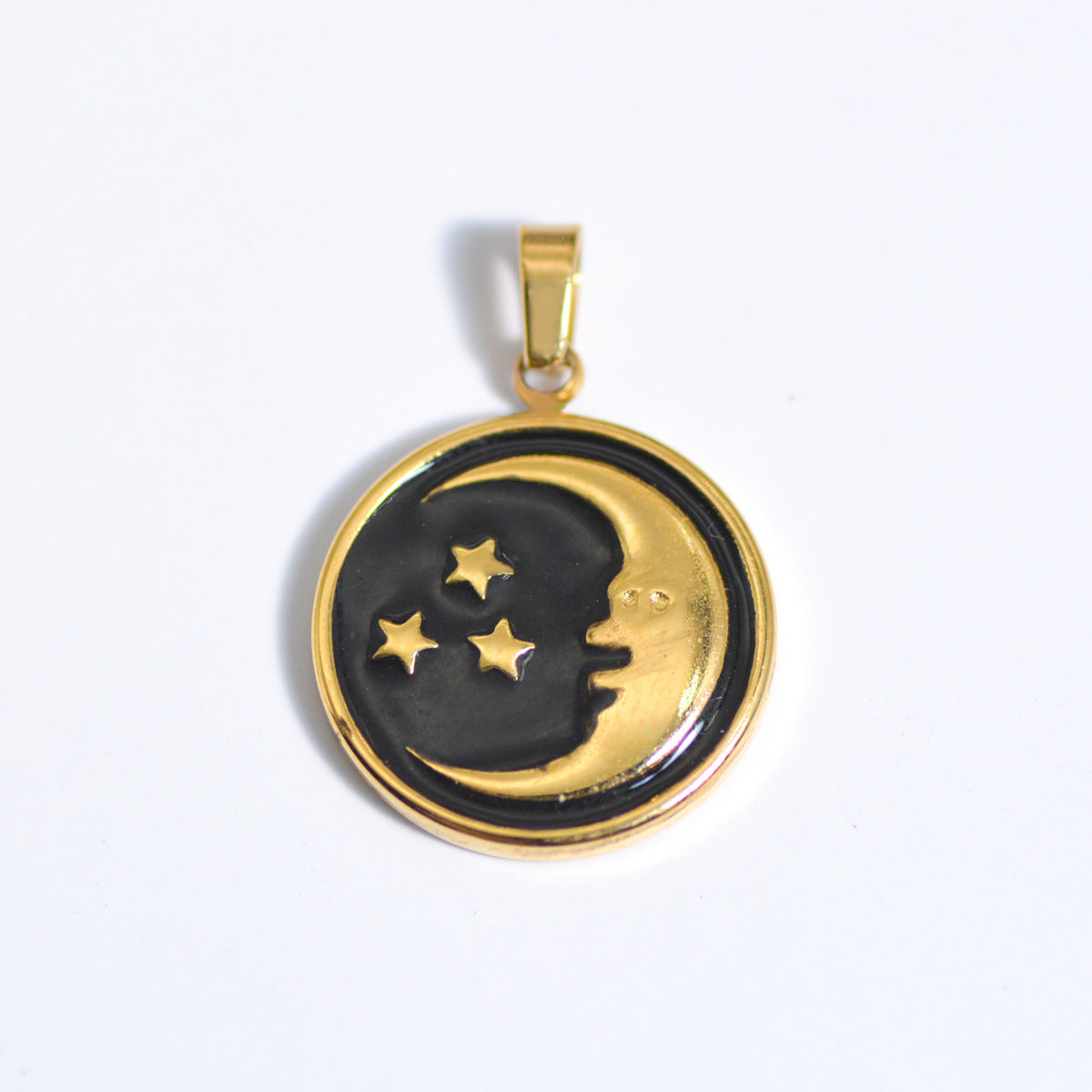 Wholesale Stylish Geometric Stainless Steel Necklace Pendant Natural Stone Drop DIY Jewelry Accessory For Layering And Gift