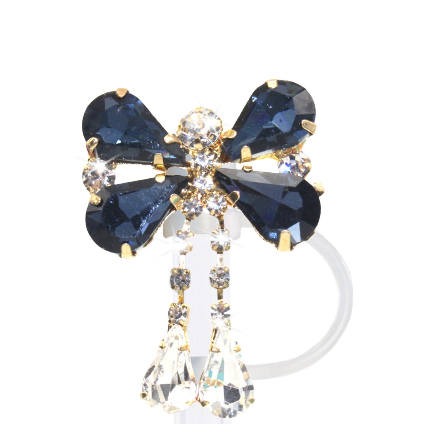 Wholesale Wholesale 50pcs Teardrop Butterfly Pendant 10mm Straw Cover Straw Tube Cap