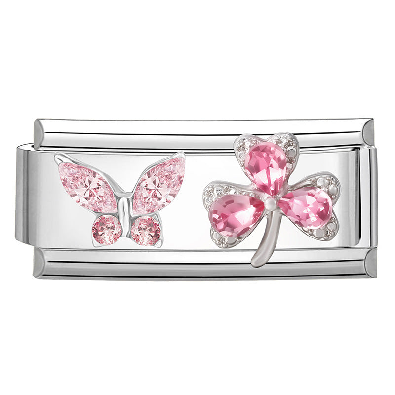 Wholesale 9mm Italian Charm Starter Bracelets DIY square section Creative Stainless Steel Composable Bracelet