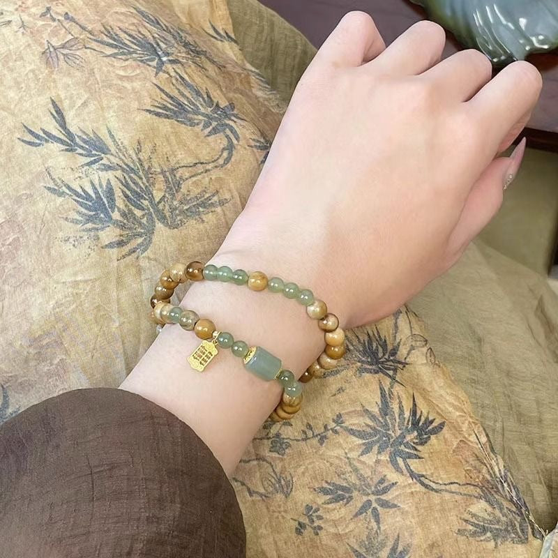Wholesale Zen Style Double-Layer Beaded Bracelet Trendy Jewelry Accessory
