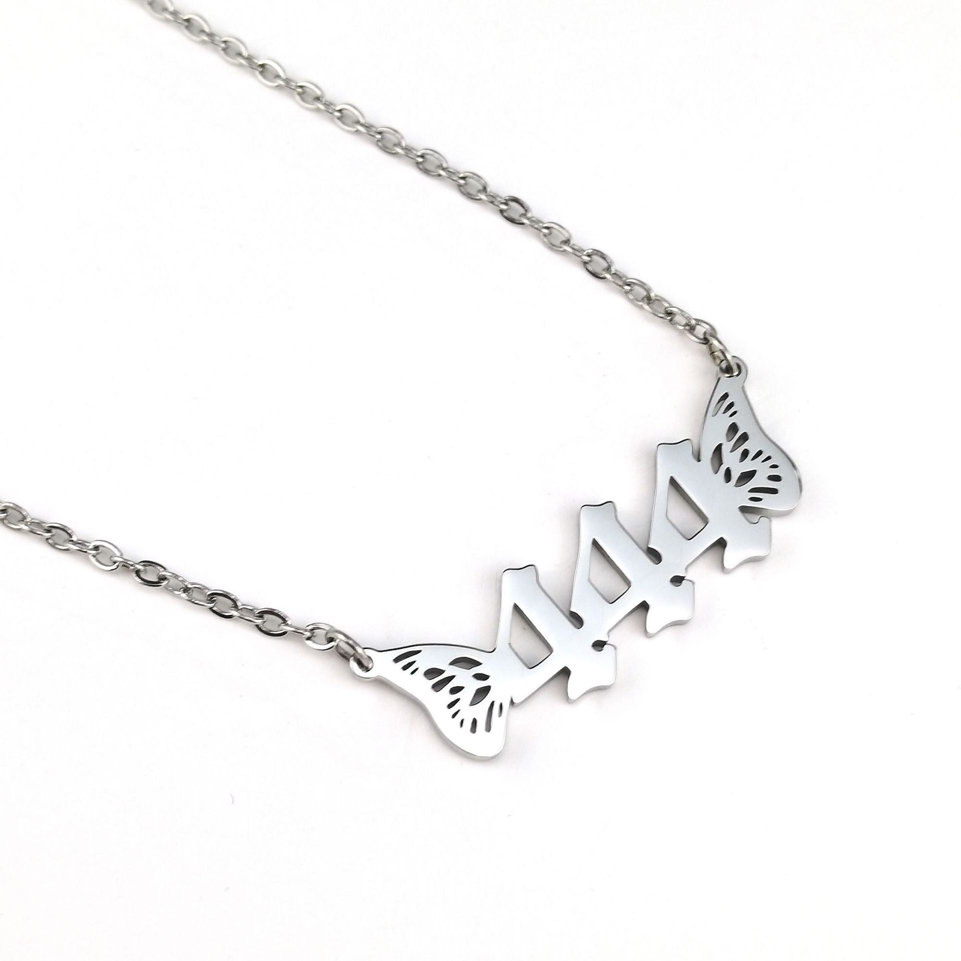 Wholesale 18K Gold Chain Stainless Steel Angel Number Necklaces ACC-NE-GuDi004