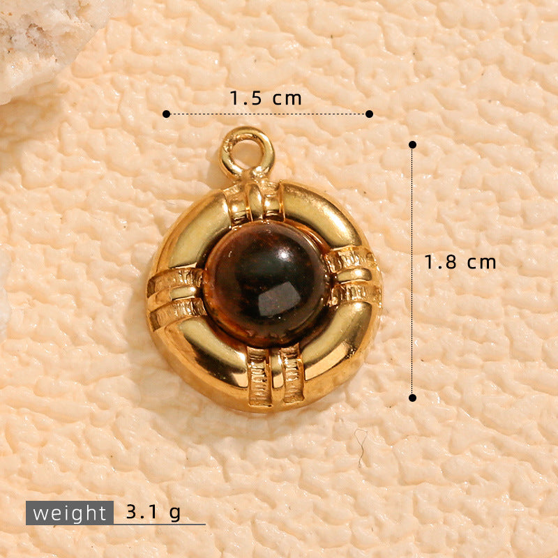 Wholesale Irregular 3D tiger' s eye pendant