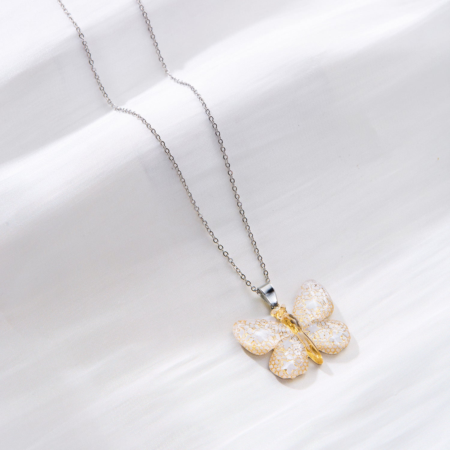 Wholesale  stainless steel butterfly necklace