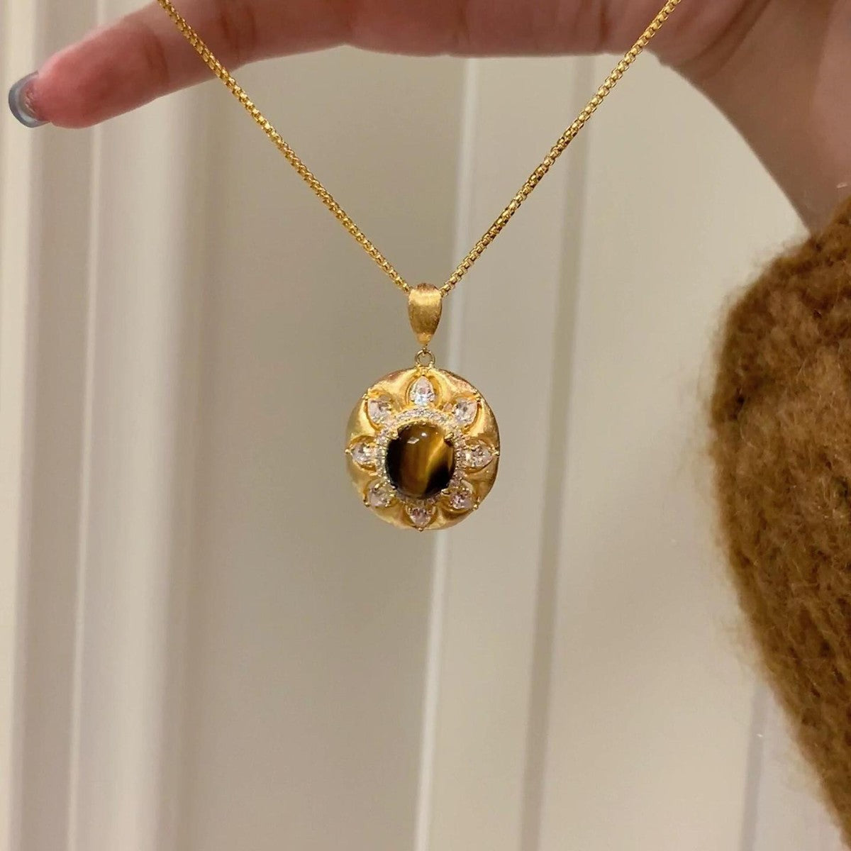 Wholesale  Sunflower Long Necklace