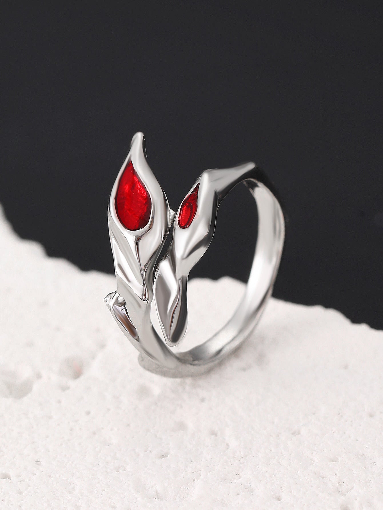 Wholesale Geometric Punk Style Ring with Diamond Pattern - Fashion Accessory for Everyday or Gift