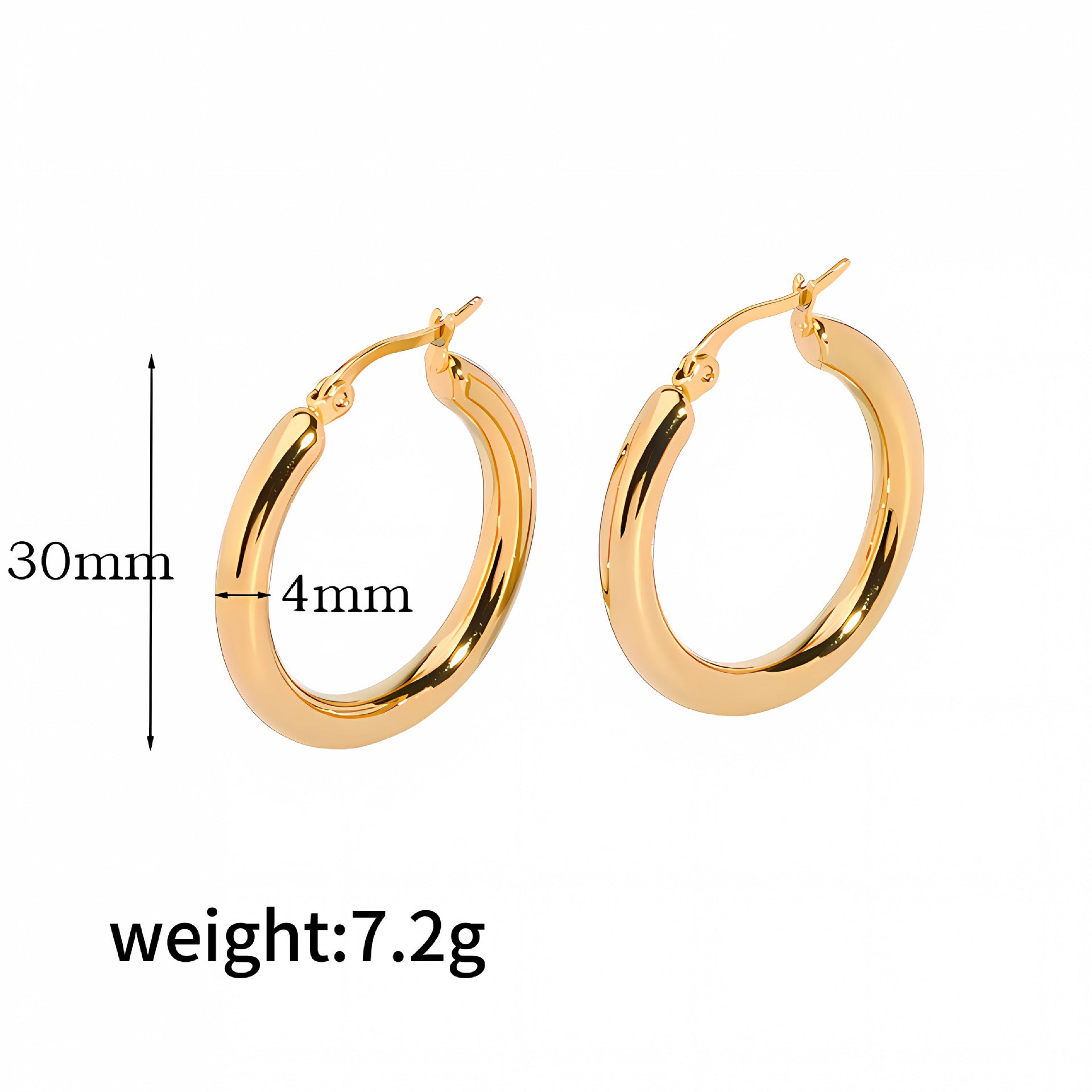 Wholesale 18K Gold Stainless Steel Circle Hollow Earrings ACC-ES-LiQuan010