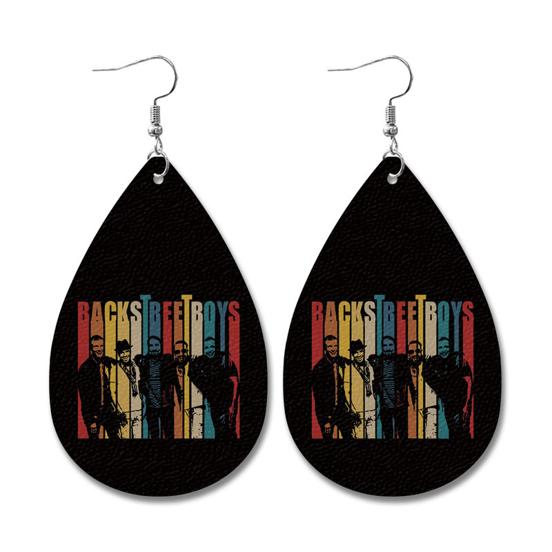 Wholesale Vintage Water Drop Leather Earrings ACC-ES-XinChuan057