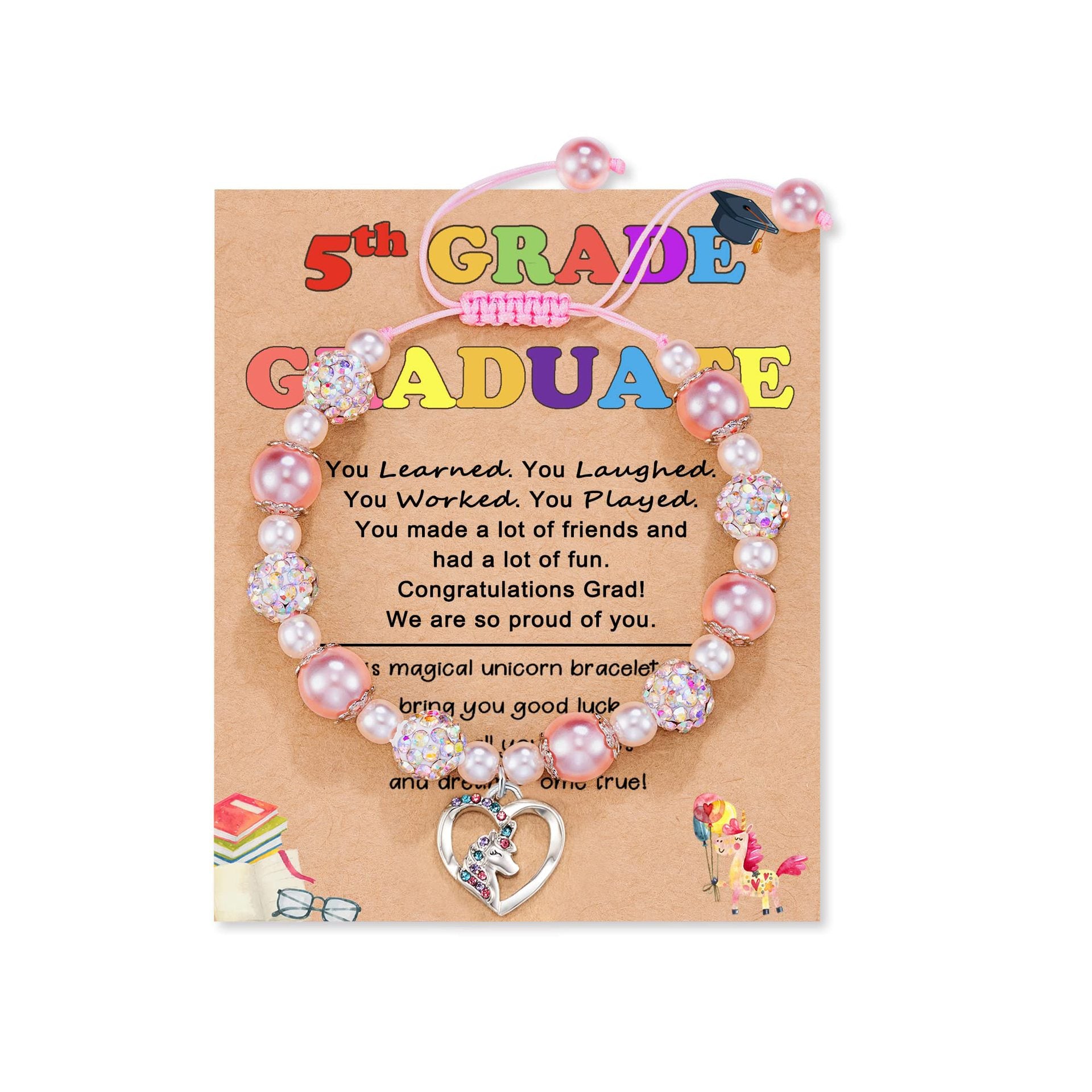 Wholesale  Pearl Woven  Alloy Love Unicorn Bracelet