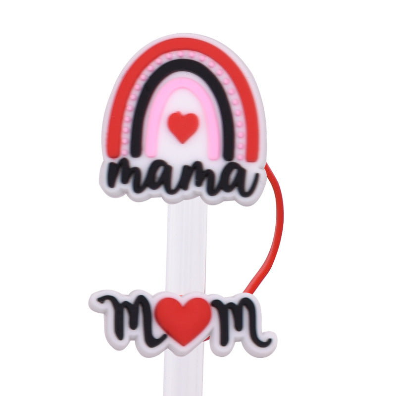 Wholesale Random 100pcs Super Parent Series PVC Soft Straw Tube Cap