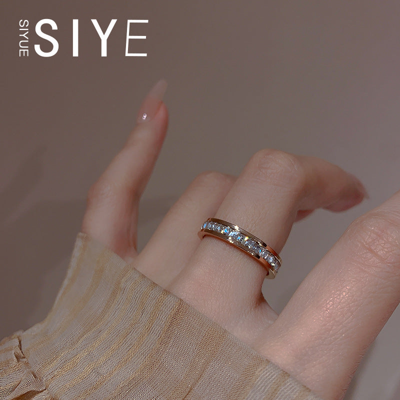 Wholesale Starry Sky Geometric Couple Ring Titanium Steel Trendy Fashion Accessory For Boutique Resale