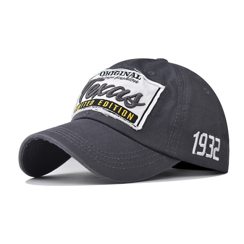 Wholesale Embroidered Texas Baseball Cap Washed Cotton Adjustable Outdoor Summer Sun Protection Trendy Gift