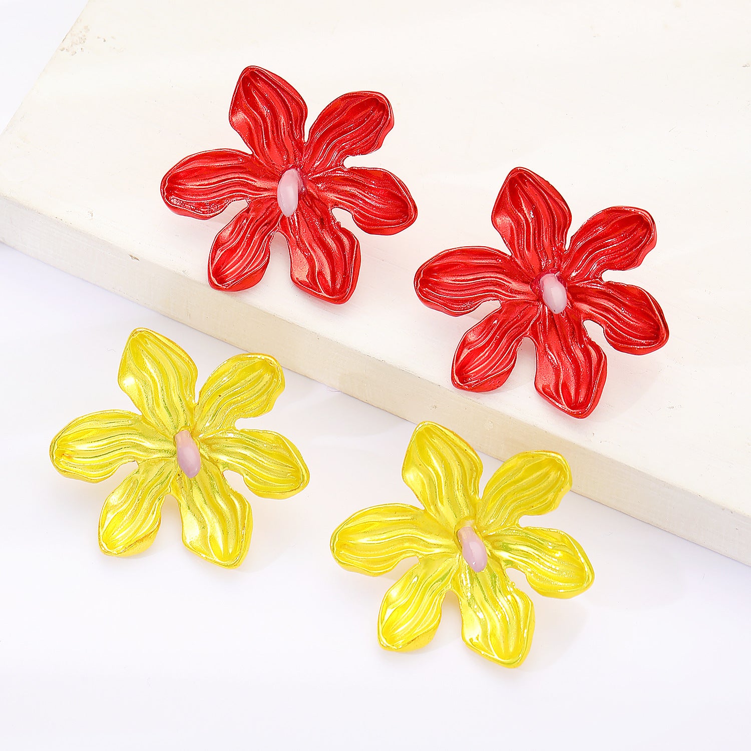 Wholesale Exaggerated Colorful Alloy Flower Earrings ACC-ES-MY019