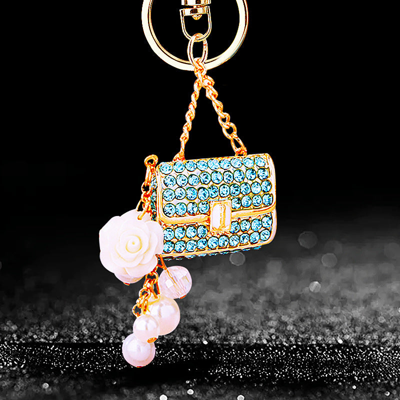 Wholesale Pearl Shoulder Bag Metal Keychain ACC-KC-RuiYuan004